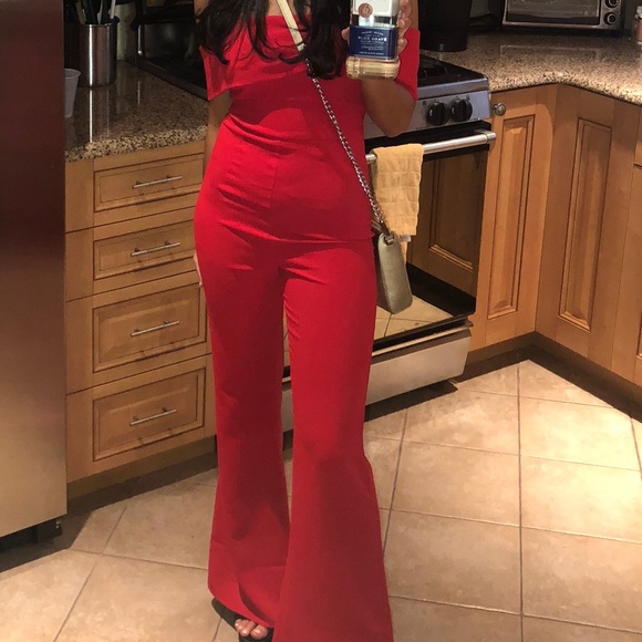 Red revolve jumpsuit - Picture 6 of 8